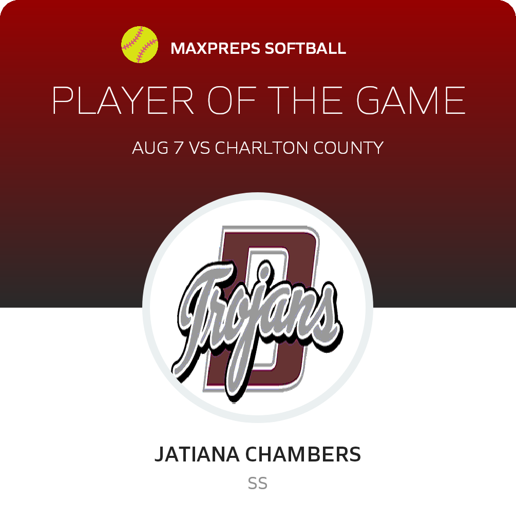 #21 Jatiana Chambers Player of the Game badge
