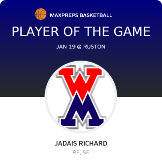 #4 Jadais Richard Player of the Game badge