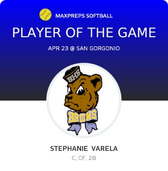 Stephanie Varela Player of the Game badge