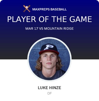 #13 Lukas Hinze Player of the Game badge