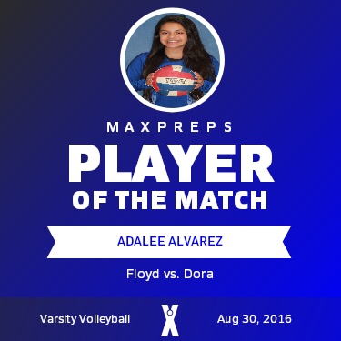 #8 Adalee Alvarez Player of the Game badge