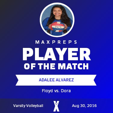 #8 Adalee Alvarez Player of the Game badge