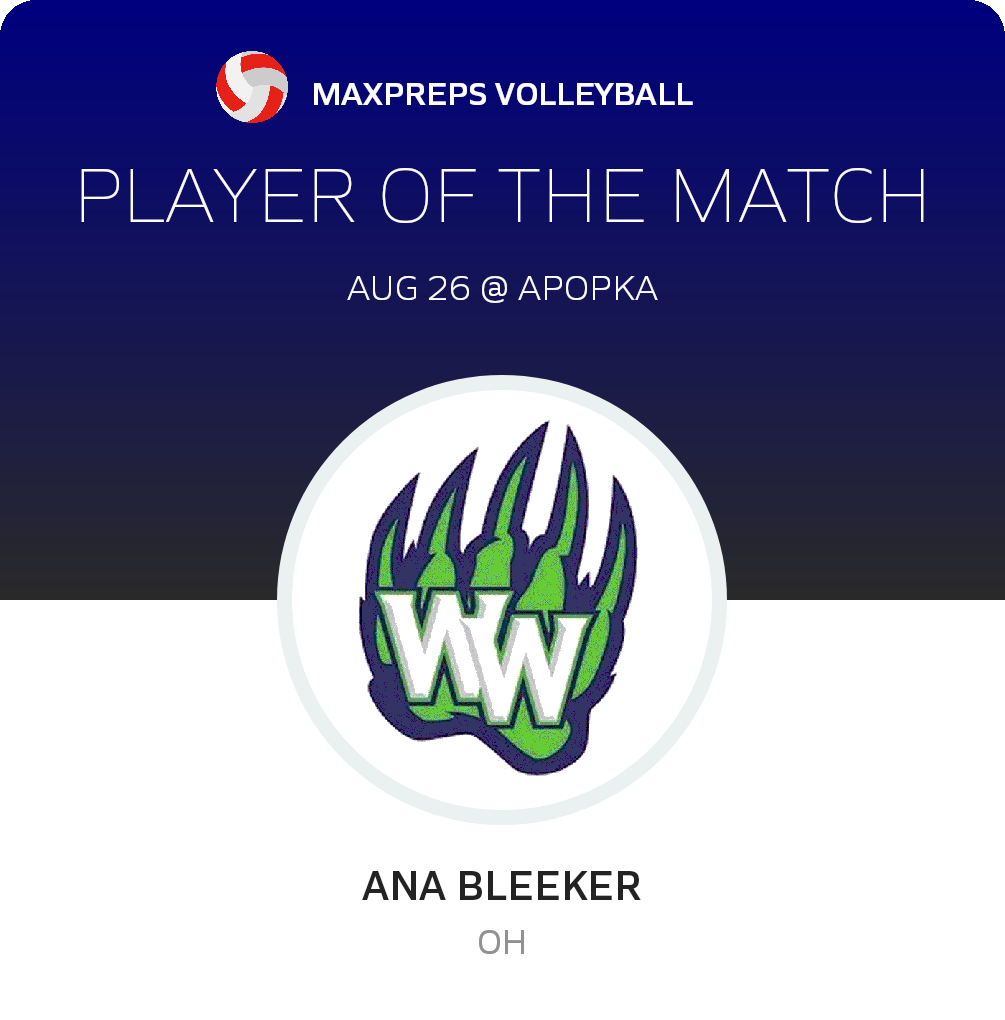 #9 Ana Bleeker Player of the Game badge