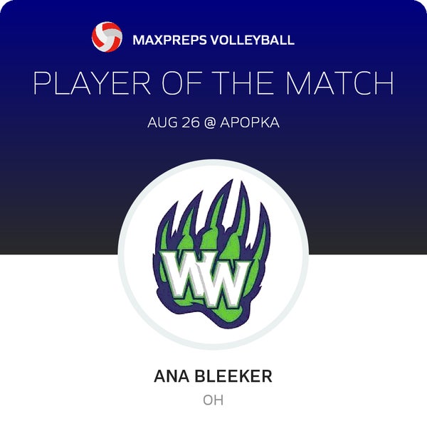 #9 Ana Bleeker Player of the Game badge