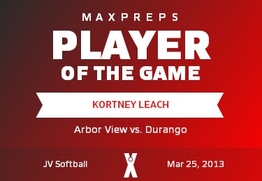 #14 Kortney Leach Player of the Game badge