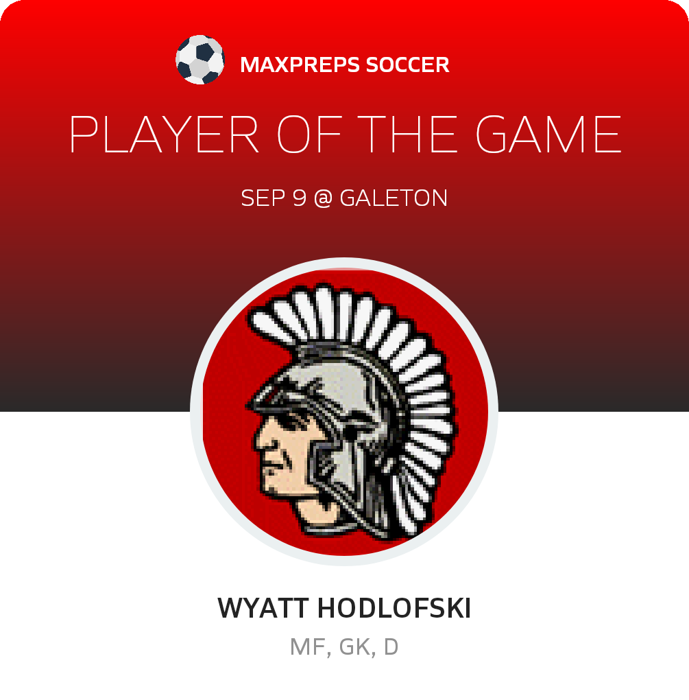 #7 Wyatt Hodlofski Player of the Game badge