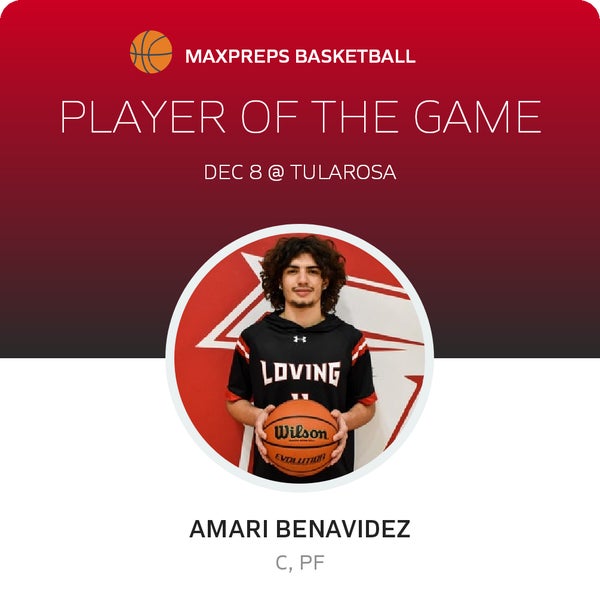 #11 Amari Benavidez Player of the Game badge