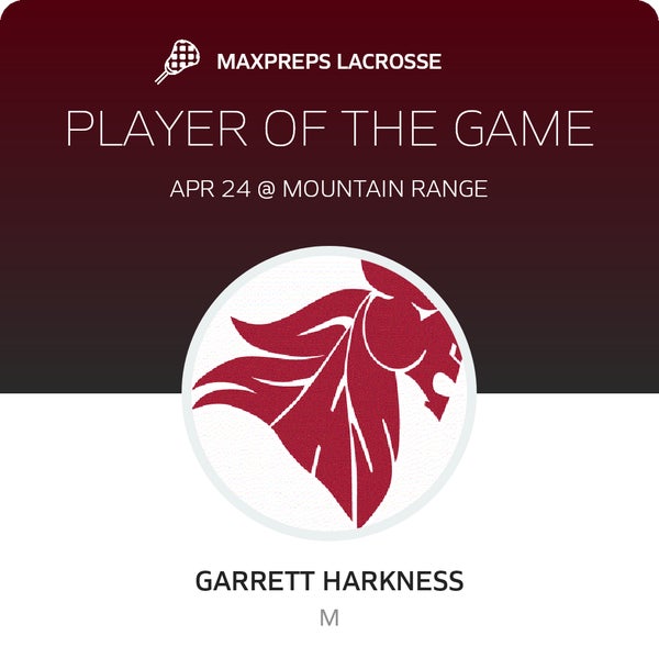 #6 Garrett Harkness Player of the Game badge