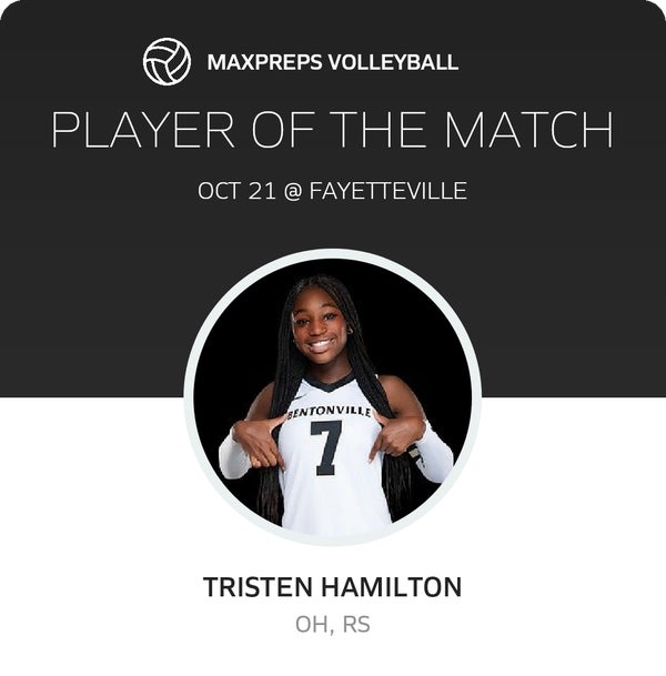 #7 Tristen Hamilton Player of the Game badge