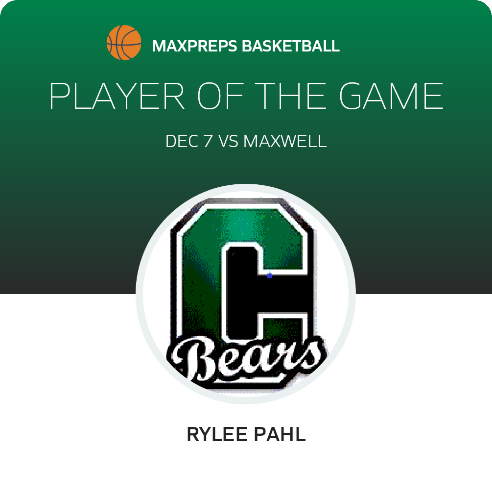 #3 Rylee Pahl Player of the Game badge