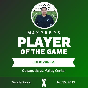 #11 Julio Zuniga Player of the Game badge