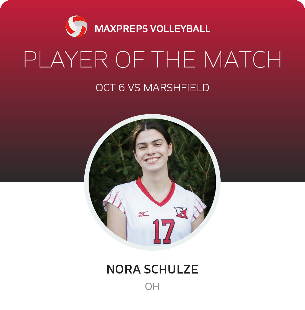 #17 Nora Schulze Player of the Game badge