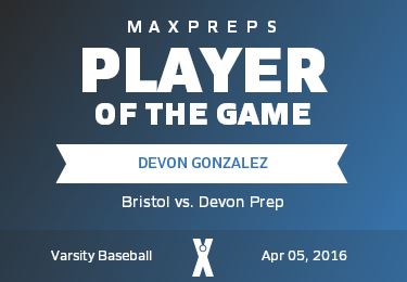 #9 Devon Gonzalez Player of the Game badge
