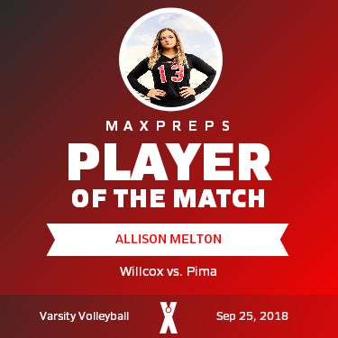 #13 Allison Melton Player of the Game badge