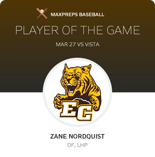 #33 Zane Nordquist Player of the Game badge