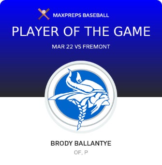 #3 Brody Ballantye Player of the Game badge