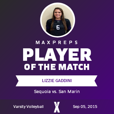#6 Lizzie Gaddini Player of the Game badge
