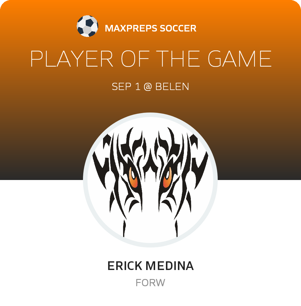 #18 Erick Medina Player of the Game badge