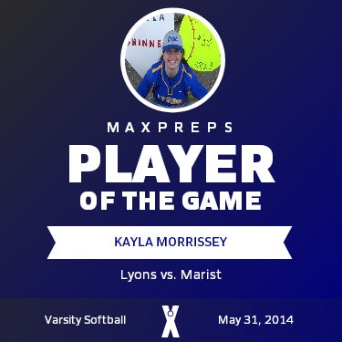 #18 Kayla Morrissey Player of the Game badge