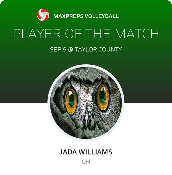 #3 Jada Williams Player of the Game badge