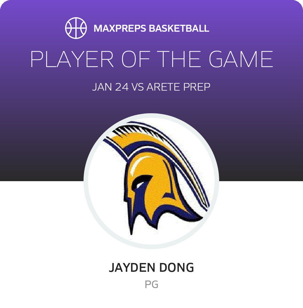 #21 Jayden Dong Player of the Game badge