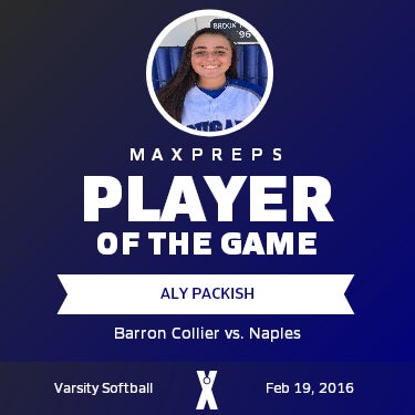 #1 Aly Packish Player of the Game badge