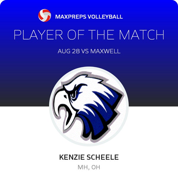 #12 Kenzie Scheele Player of the Game badge