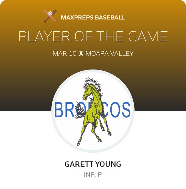 #3 Garrett Young Player of the Game badge