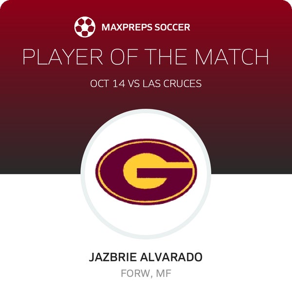 #8 Jazbrie Alvarado Player of the Game badge