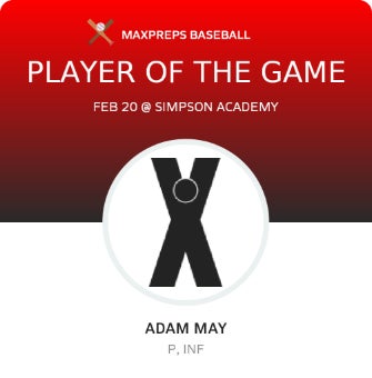 #2 Adam May Player of the Game badge