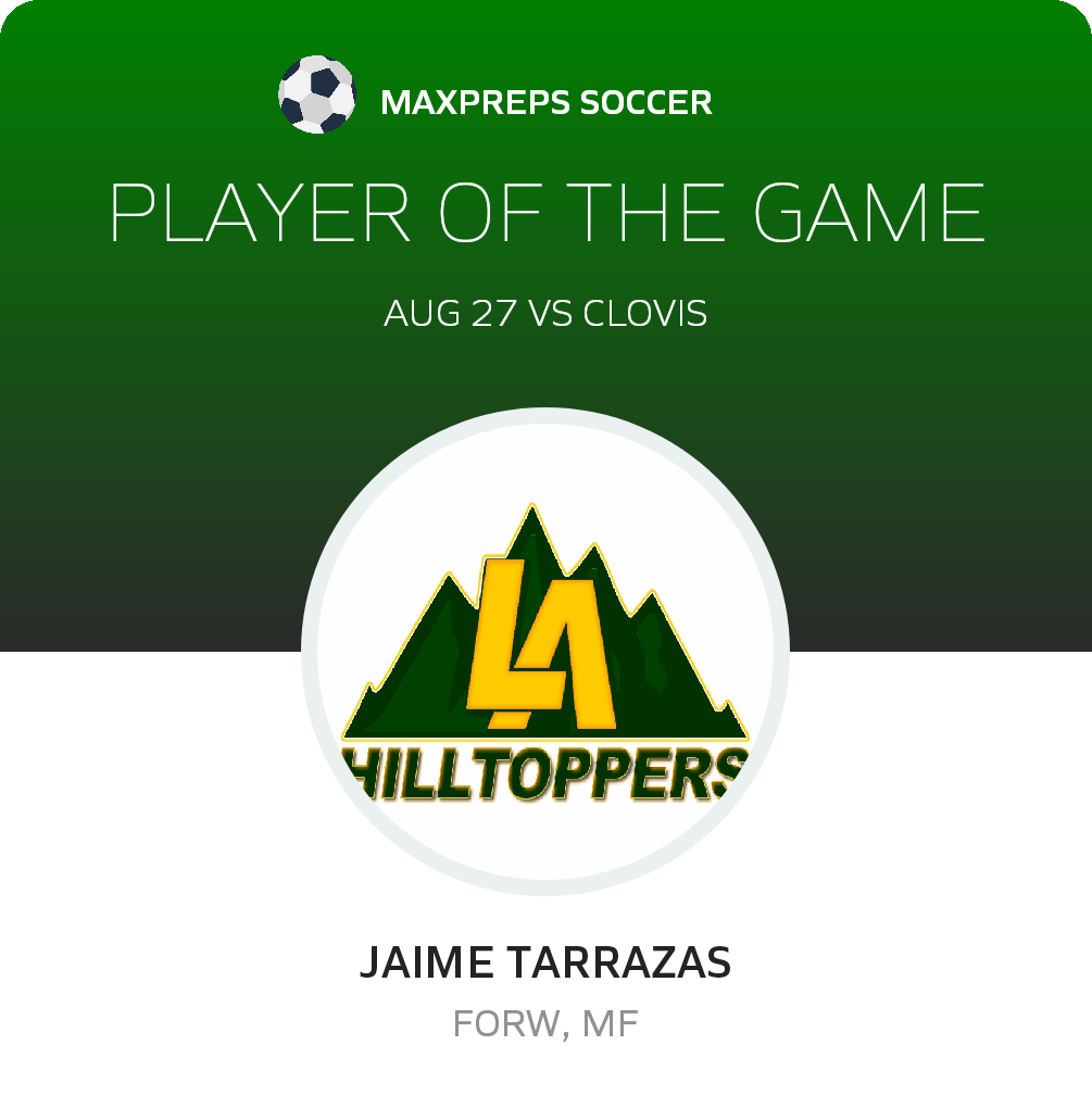 #10 Jaime Tarrazas Player of the Game badge