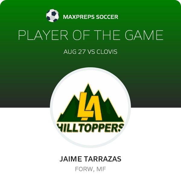 #10 Jaime Tarrazas Player of the Game badge