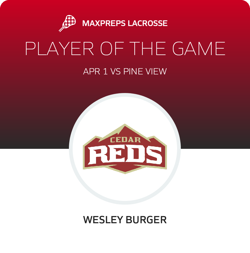 #10 Wesley Burger Player of the Game badge