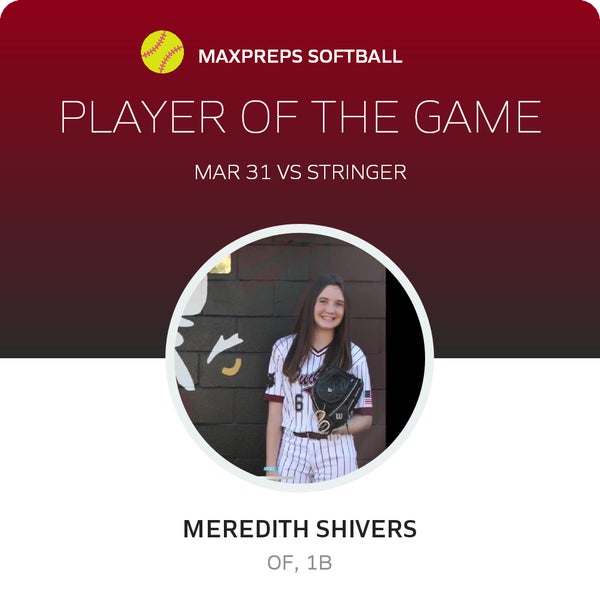 #6 Meredith Shivers Player of the Game badge