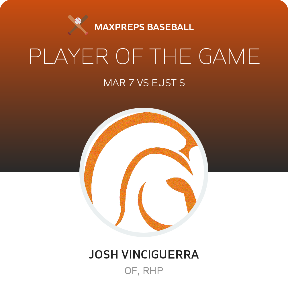 #10 Josh Vinciguerra Player of the Game badge