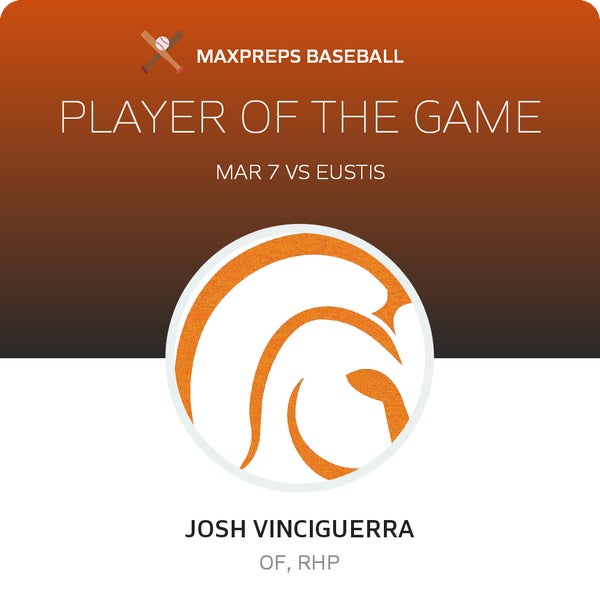 #10 Josh Vinciguerra Player of the Game badge