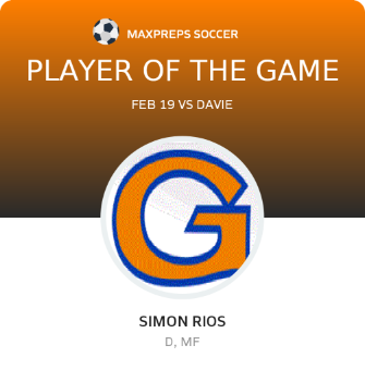 #8 Simon Rios Player of the Game badge