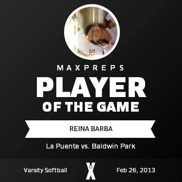#4 Reina Barba Player of the Game badge