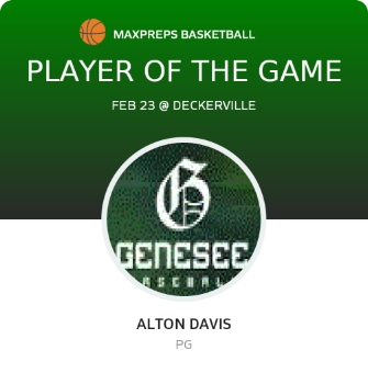#11 Alton Davis Player of the Game badge