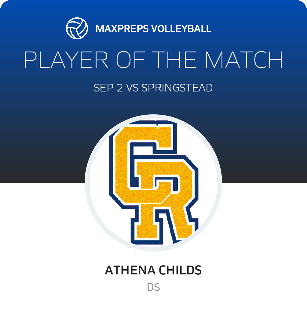 #7 Athena Childs Player of the Game badge