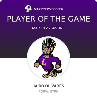 #7 Jairo Olivares Player of the Game badge