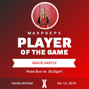 #35 Gracie Hartle Player of the Game badge