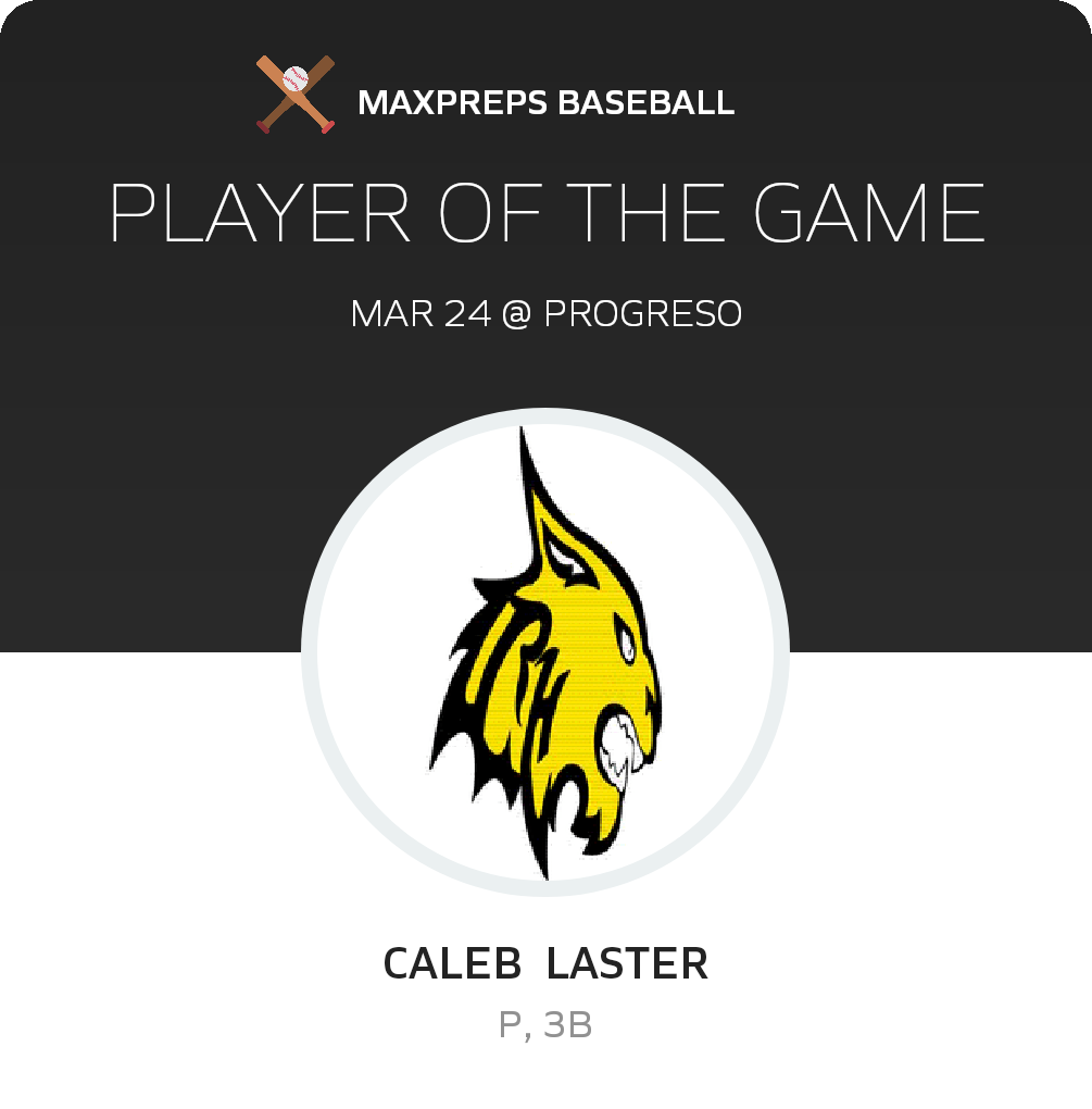 #2 Caleb  Laster Player of the Game badge