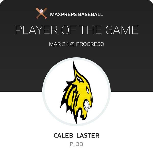 #2 Caleb Laster Player of the Game badge