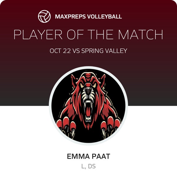 #7 Emma Paat Player of the Game badge