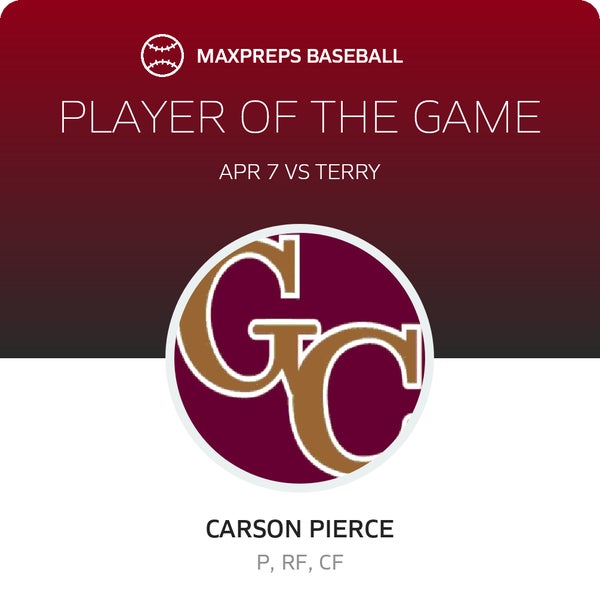#2 Carson Pierce Player of the Game badge