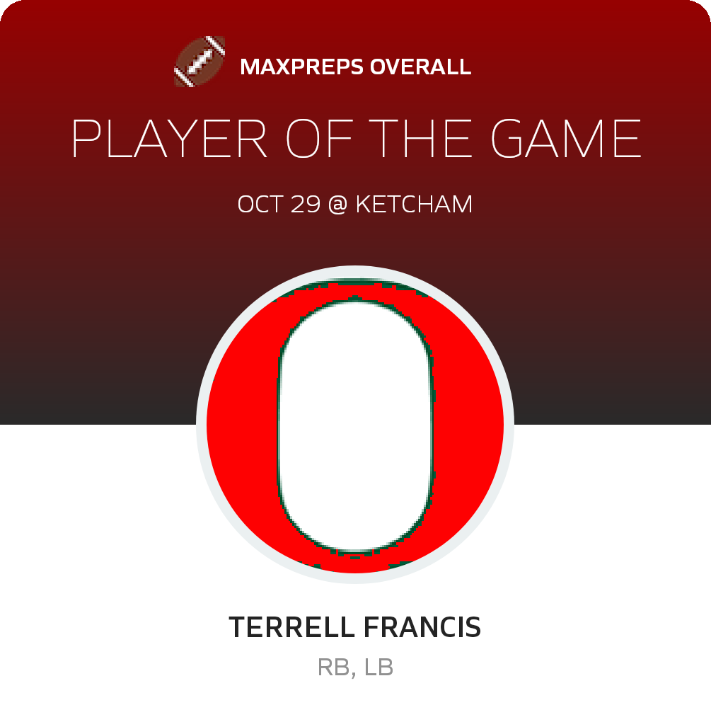 #4 Terrell Francis Player of the Game badge
