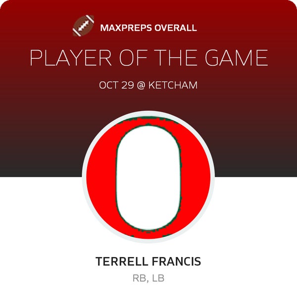 #4 Terrell Francis Player of the Game badge
