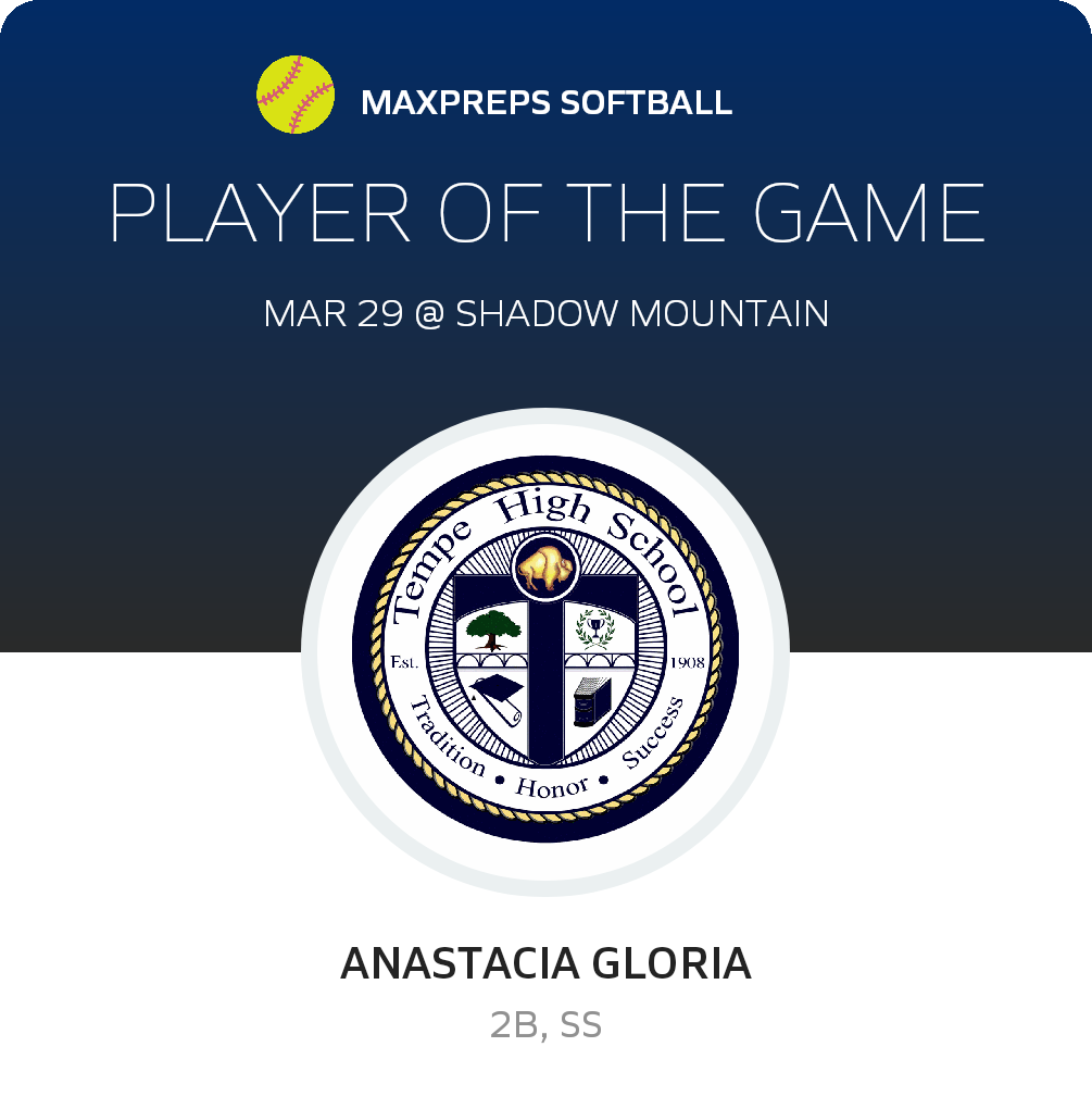 #10 Anastacia Gloria Player of the Game badge