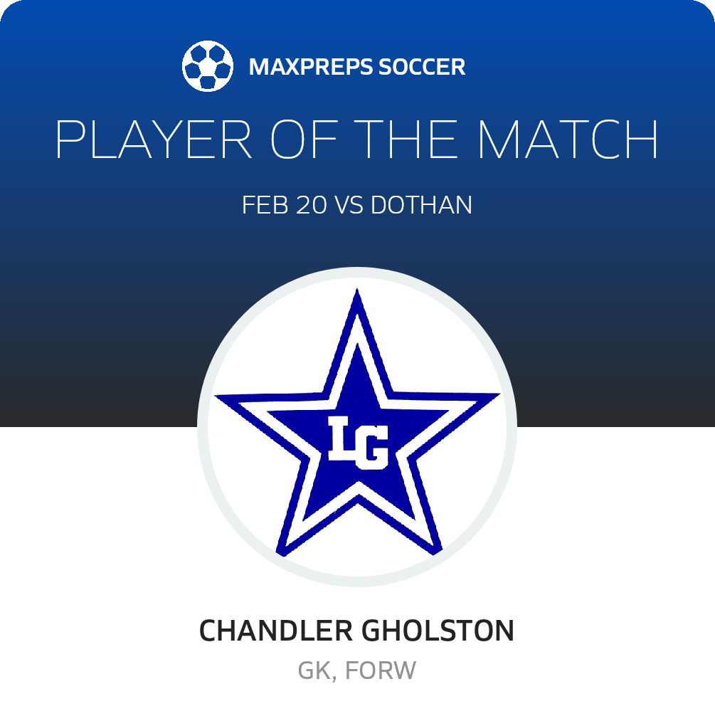 #9 Chandler Gholston Player of the Game badge